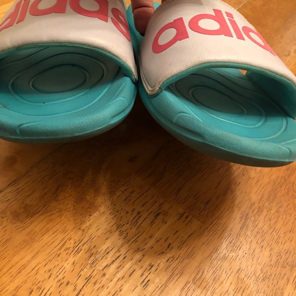 Adidas slip on slide sandals good condition Sz 10 - Picture 10 of 14